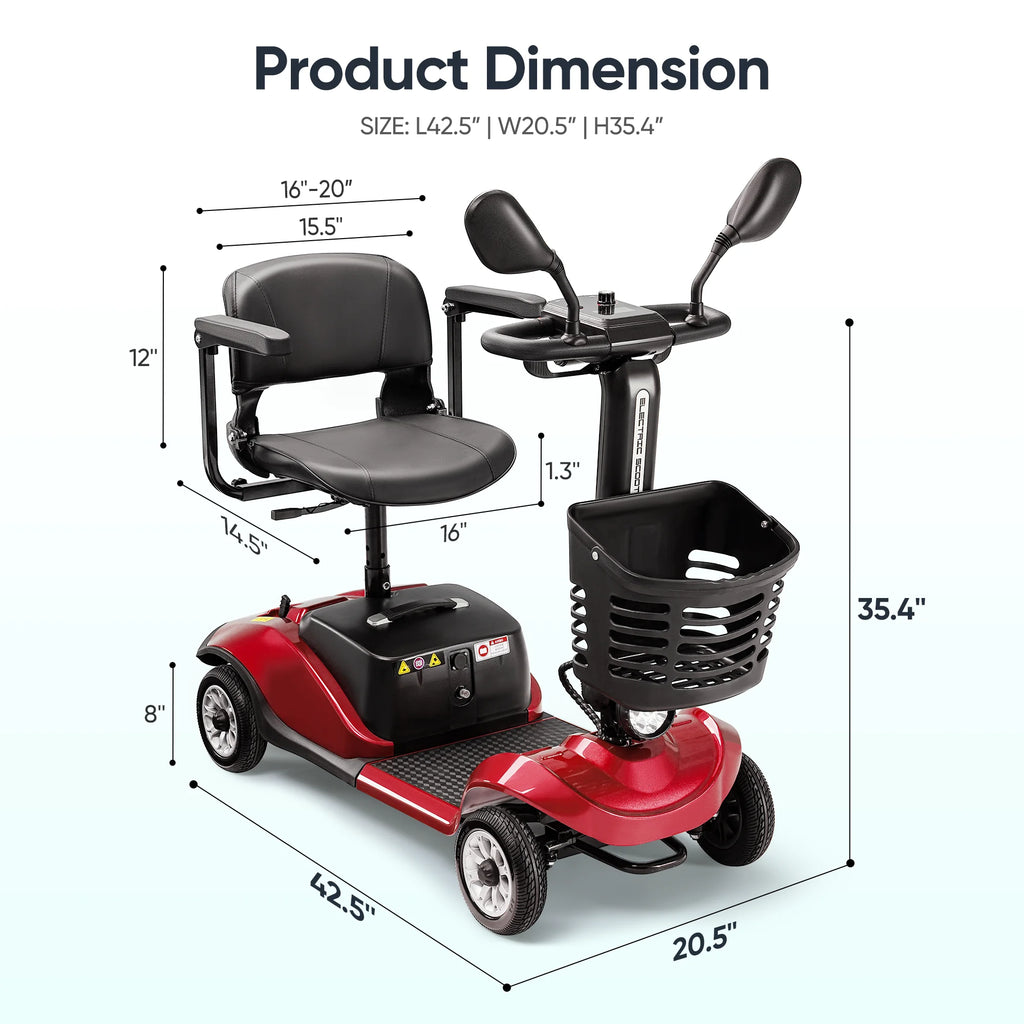 4 Wheels Folding Travel Mobility Scooter J103