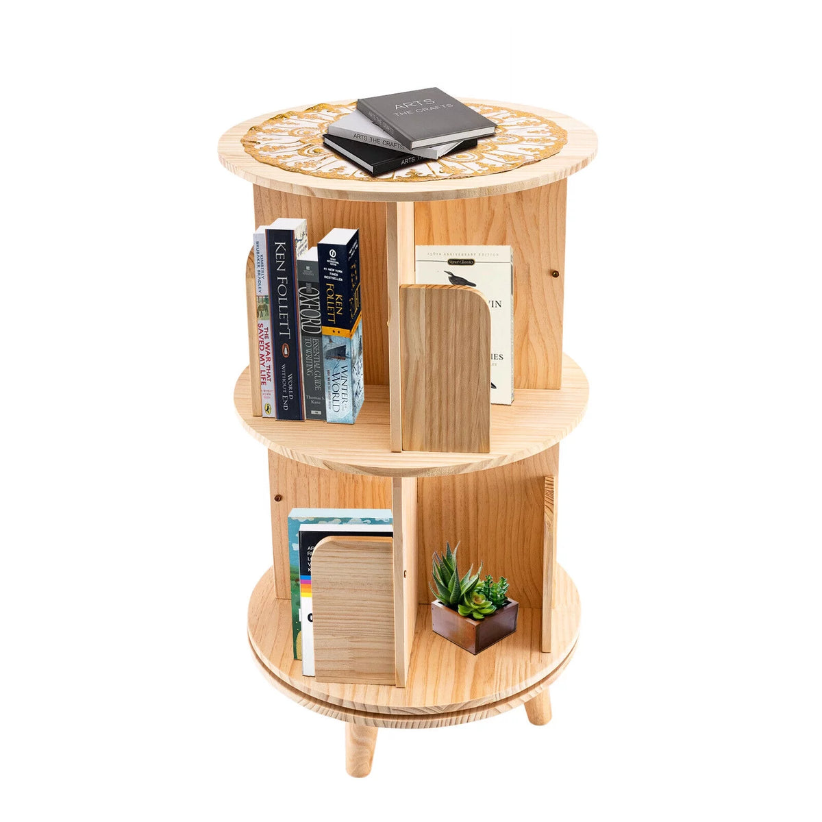 Rotating 360 Display Floor Standing Bookshelf X263728
