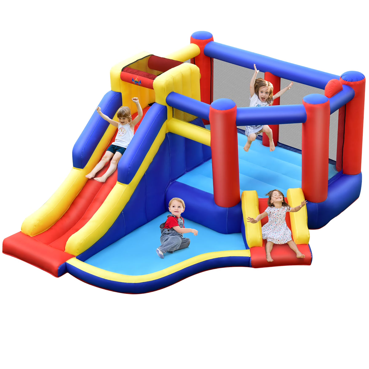 Inflatable Bouncy Castle with Double Slides J455