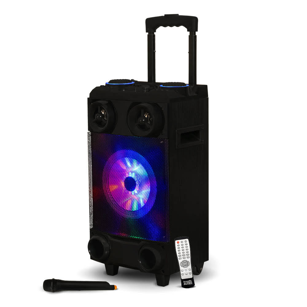 Portable Bluetooth Speaker with LED Display and Wireless Mic D92463
