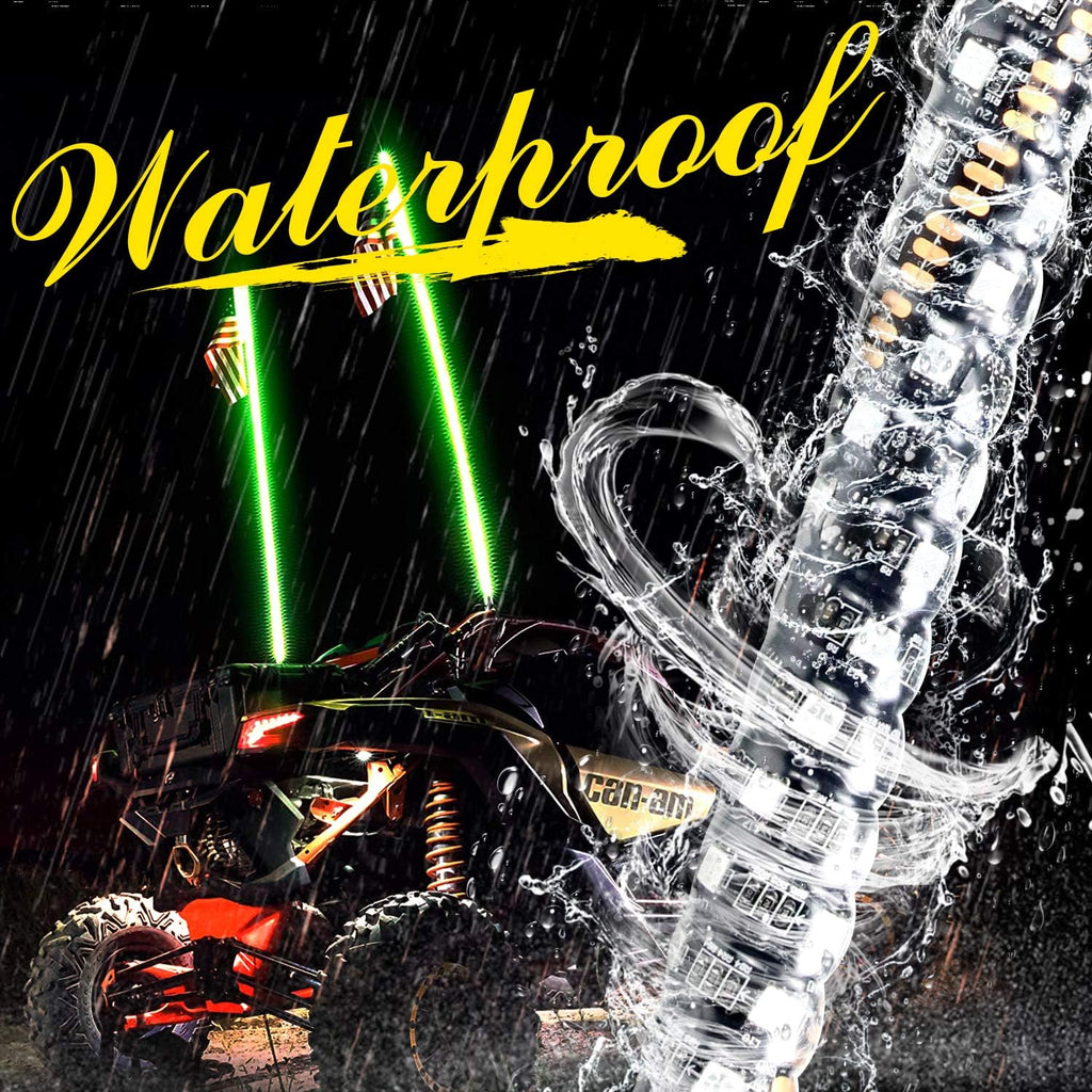 2PCS 4FT Lighted Whips with Remote and App Control H9739
