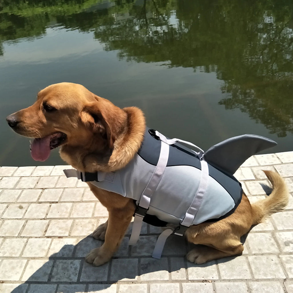 Dog Pet Shark Swimsuit Vest Safety Wear T283