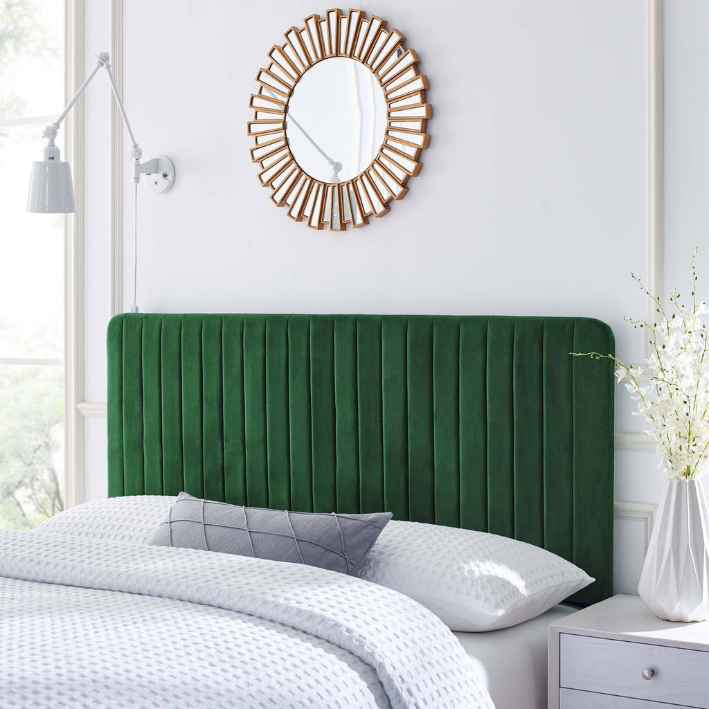 Navy Performance Velvet King/California King Headboard N9879