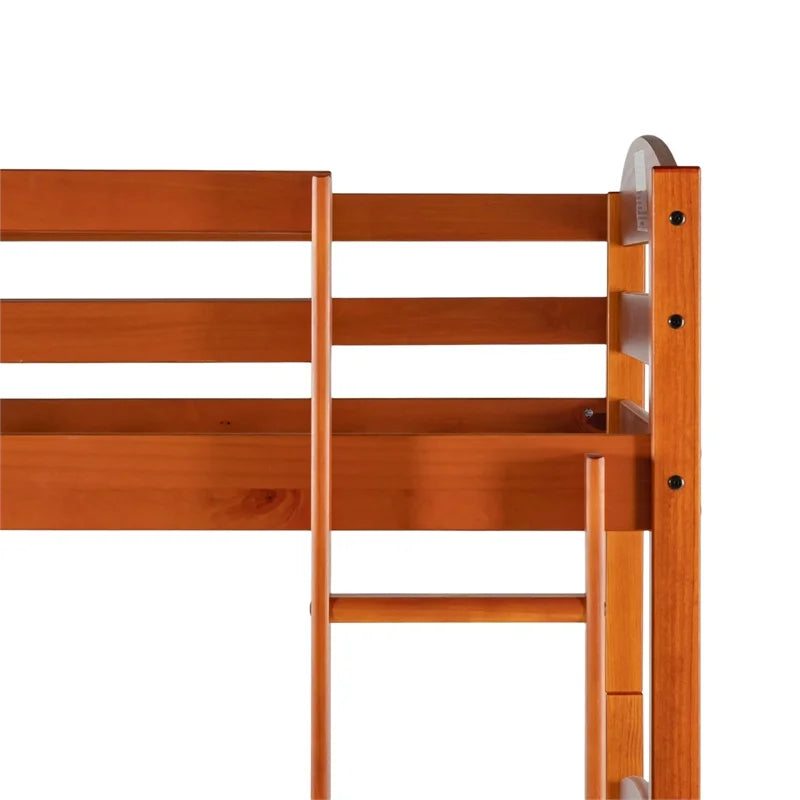 Twin-over-Twin Solid Wood Bunk Bed Frame H22301