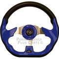 Blue 12.5x22 Golf Cart Steering Wheel with Black Adapter Hub E4305