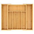 Bamboo Drawer Organizer with Adjustable Dividers, Medium, Brown I4031