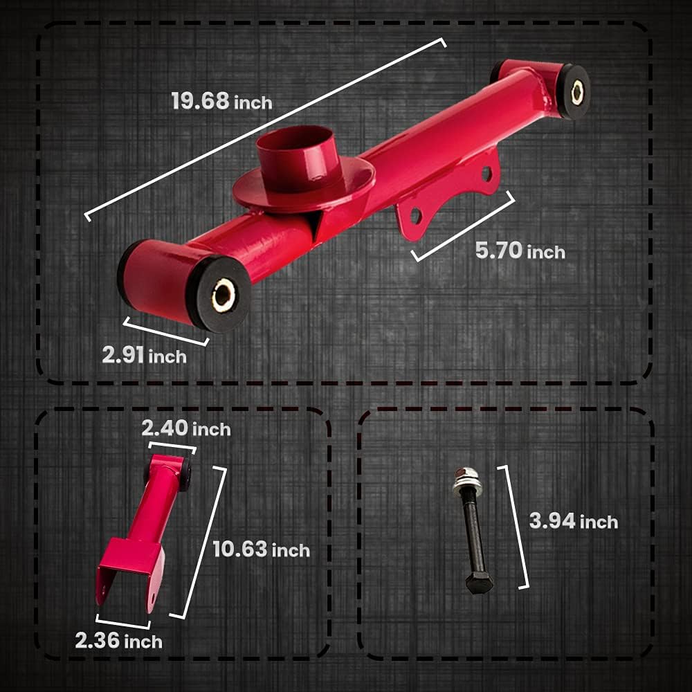 Rear Upper Lower Tubular Control Arm Kit with Hardware N917285
