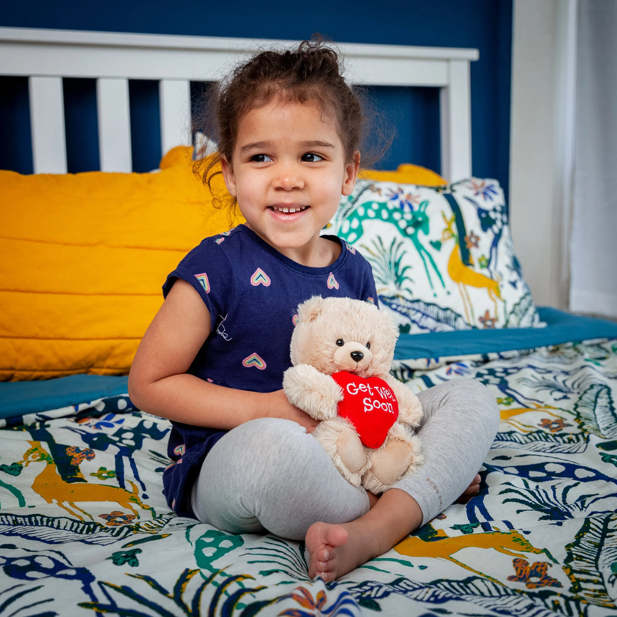 Get Well Soon Teddy Bear with Red Heart P6308