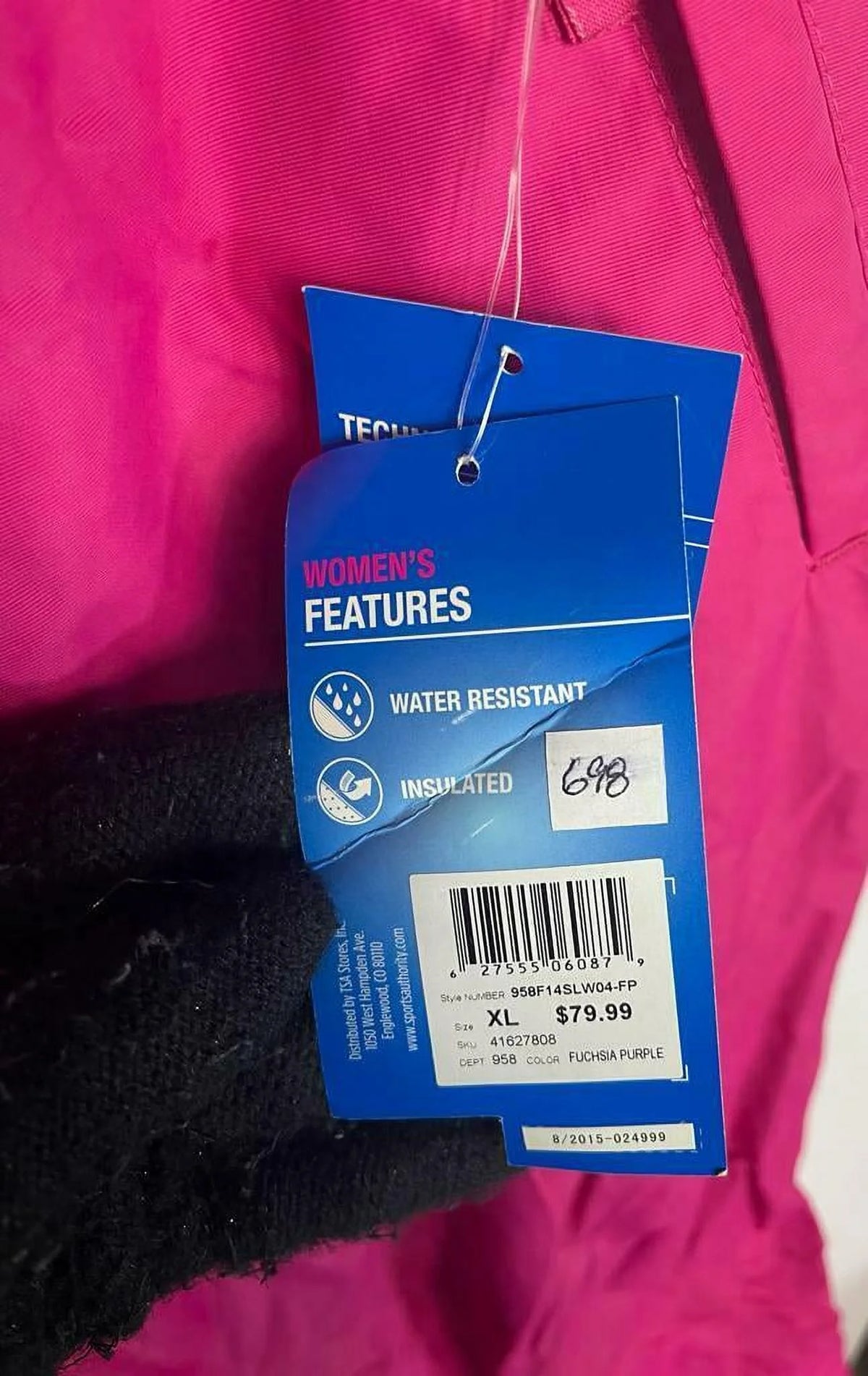Pink Water Resistant Snowboard Ski Cargo Pants Z137