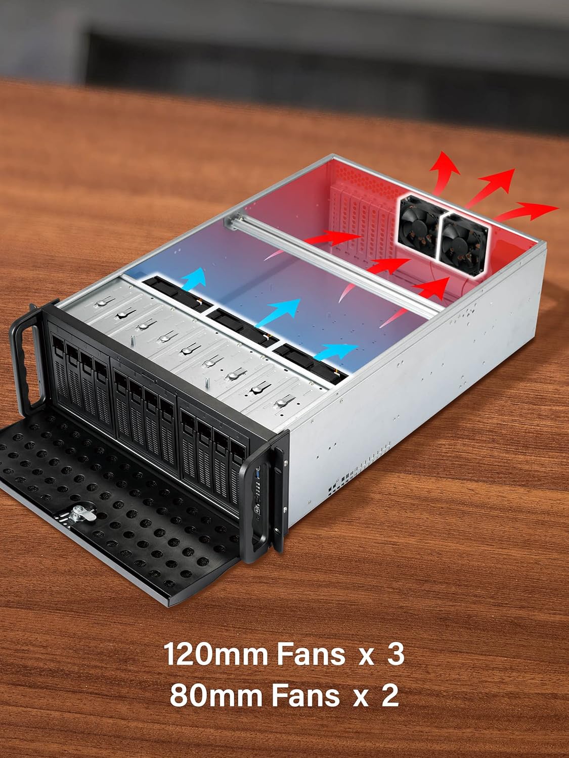 2U Rackmount Server Case 4 Bay 3.5 HDD Metal Q696966