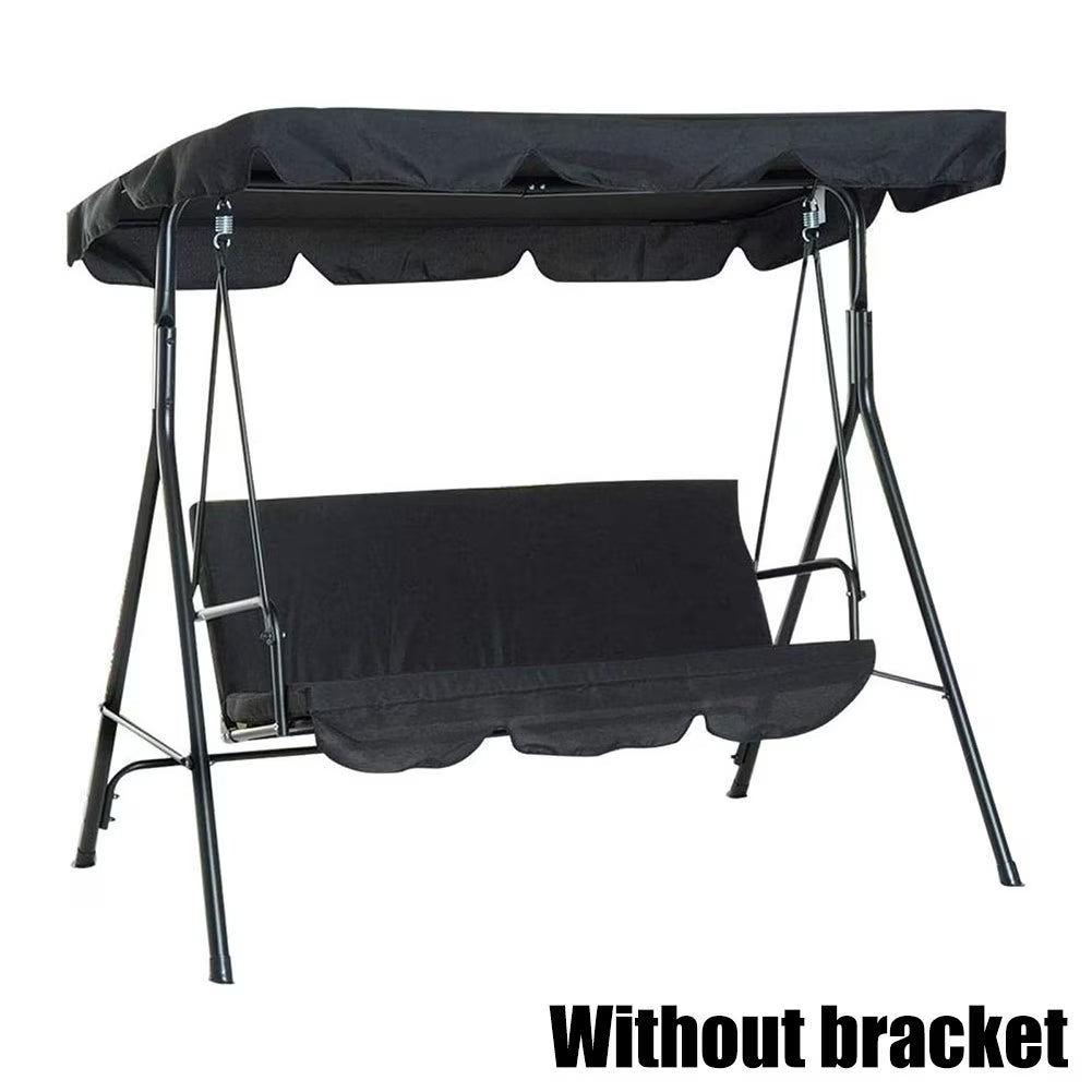 3-Person Metal Porch Swing Bench with Canopy V8685