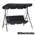 3-Person Metal Porch Swing Bench with Canopy V8685