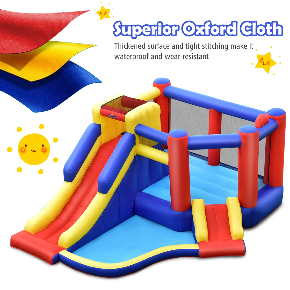Inflatable Bouncy Castle with Double Slides J455