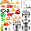 38Pcs Stainless Steel Toy Cookware Set L140