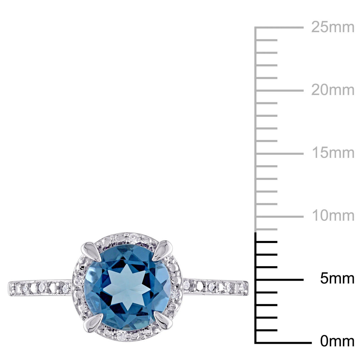 10kt White Gold Halo Bridal Ring G5895