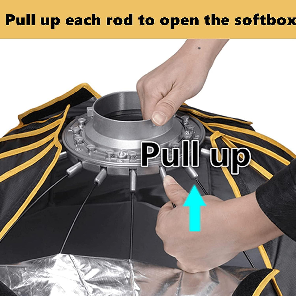 35inch/90cm Folding Deep Parabolic Umbrella Softbox with Grid Carry Bag S15355
