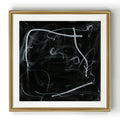 Black Framed Print 30 x 30 Gold V8893