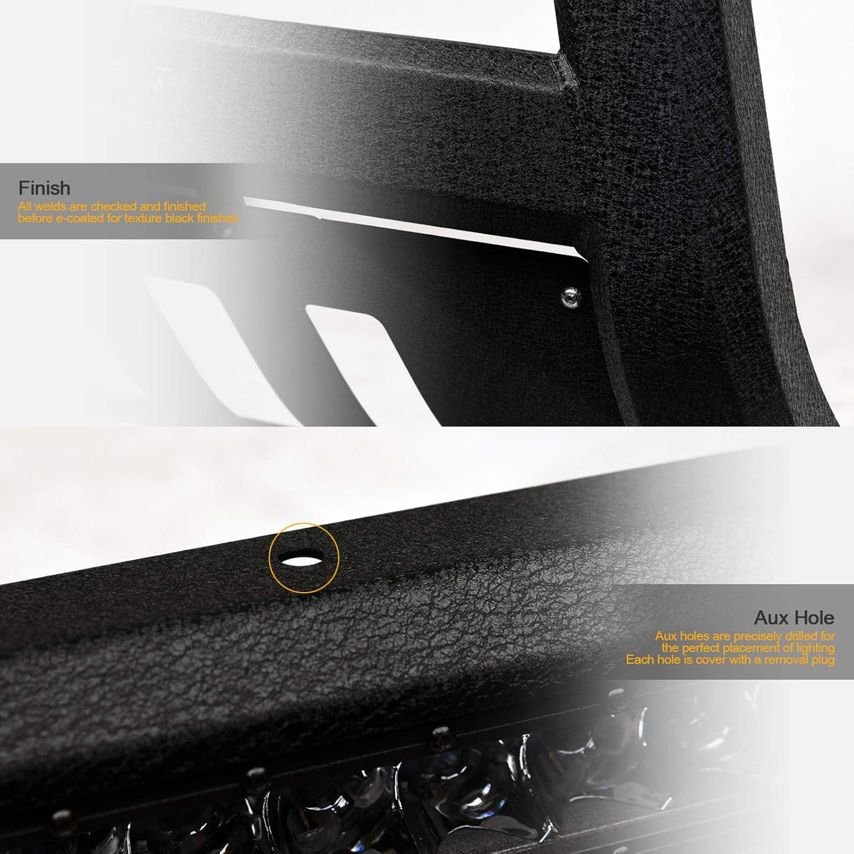 Textured Black Aluminum LED Bull Bar M696304