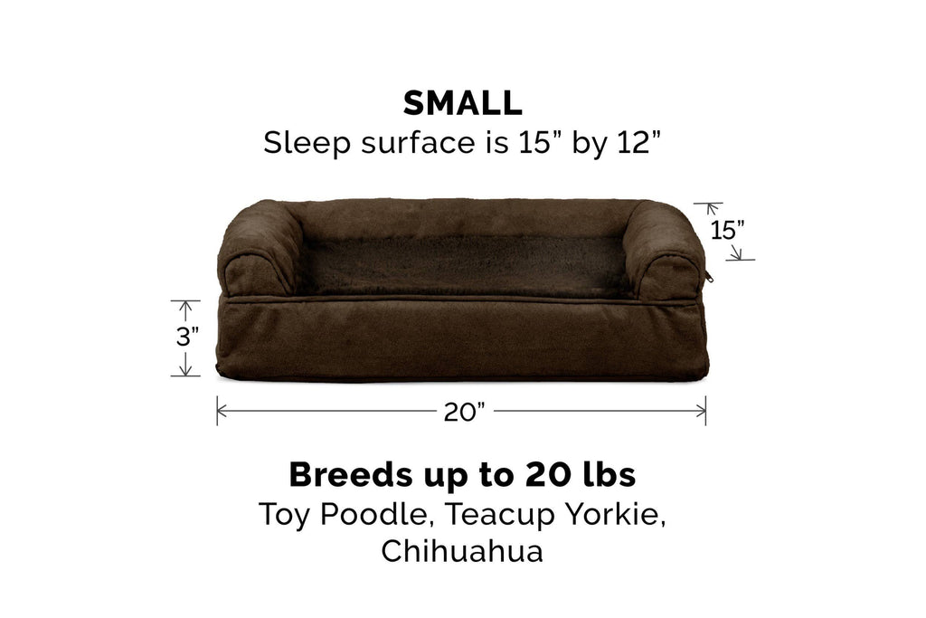 Clay Plush Suede Memory Foam Dog Bed I99274