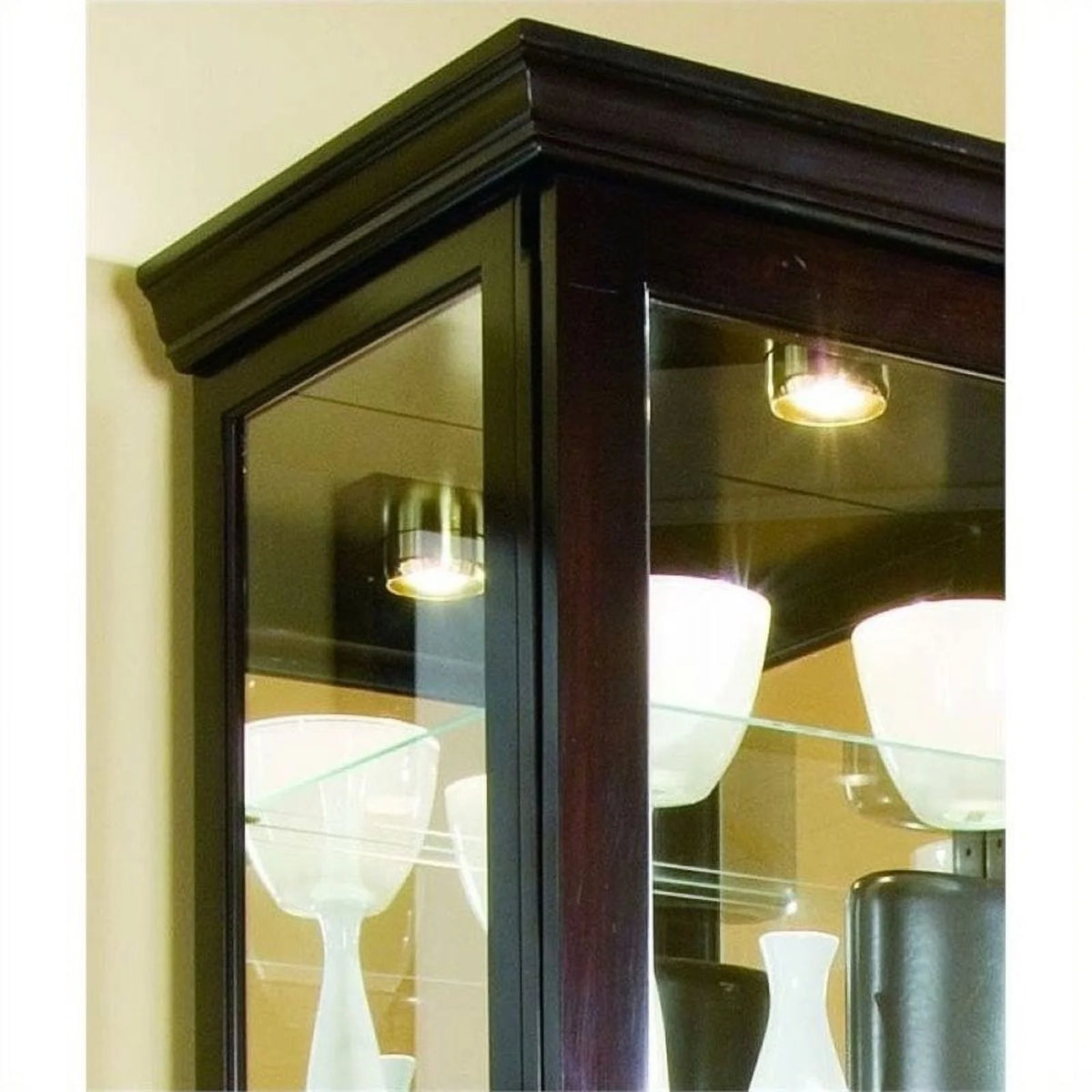 Chocolate Cherry Curio Cabinet W41196