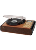 3-Speed Turntable with Radio, Cassette Player & Built-in Speakers E46226