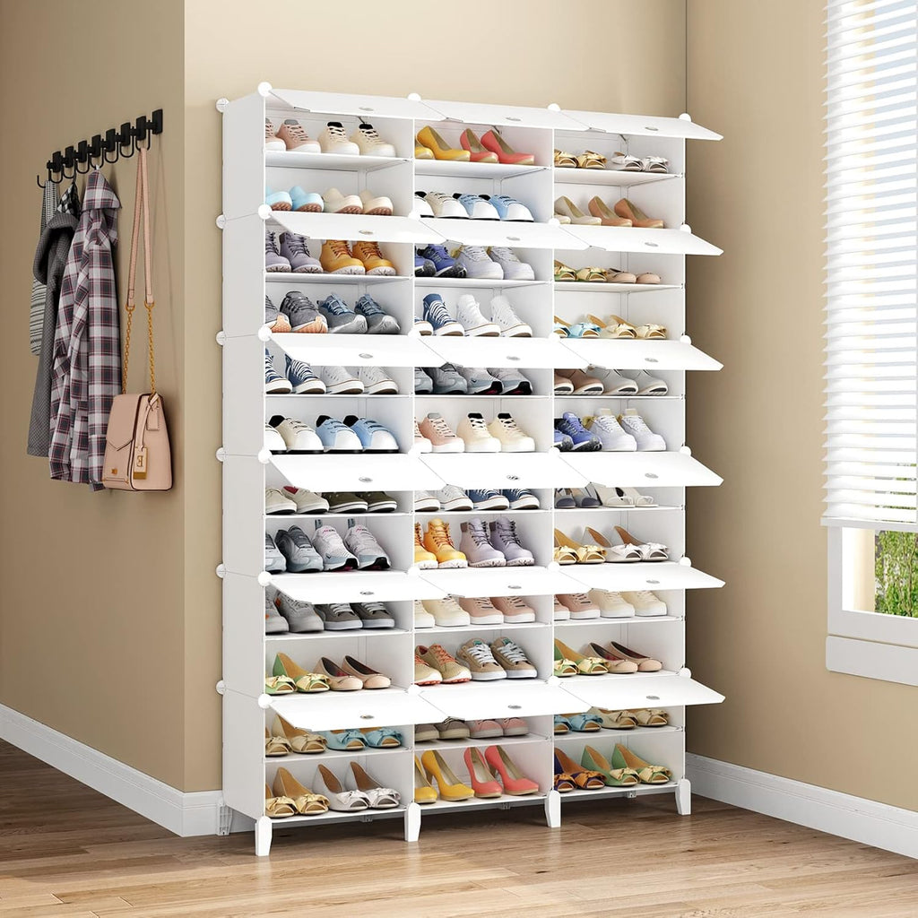 Portable 72 Pair Shoe Rack Organizer White F661788