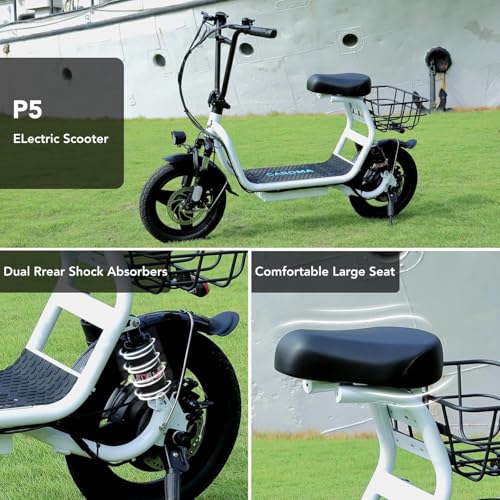 Electric Scooter with Seat, 14" Fat Tire, Foldable S17366