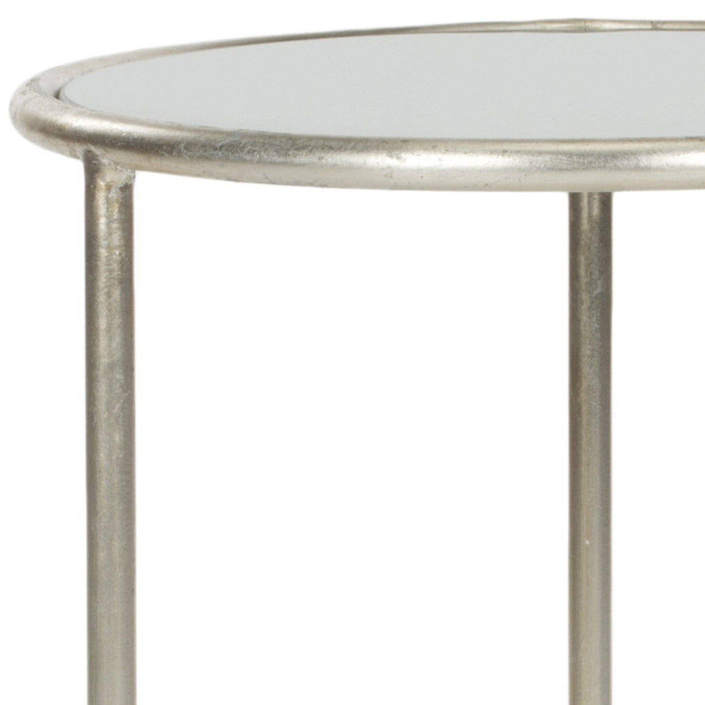 Silver/Grey Glass Top Accent Table C596