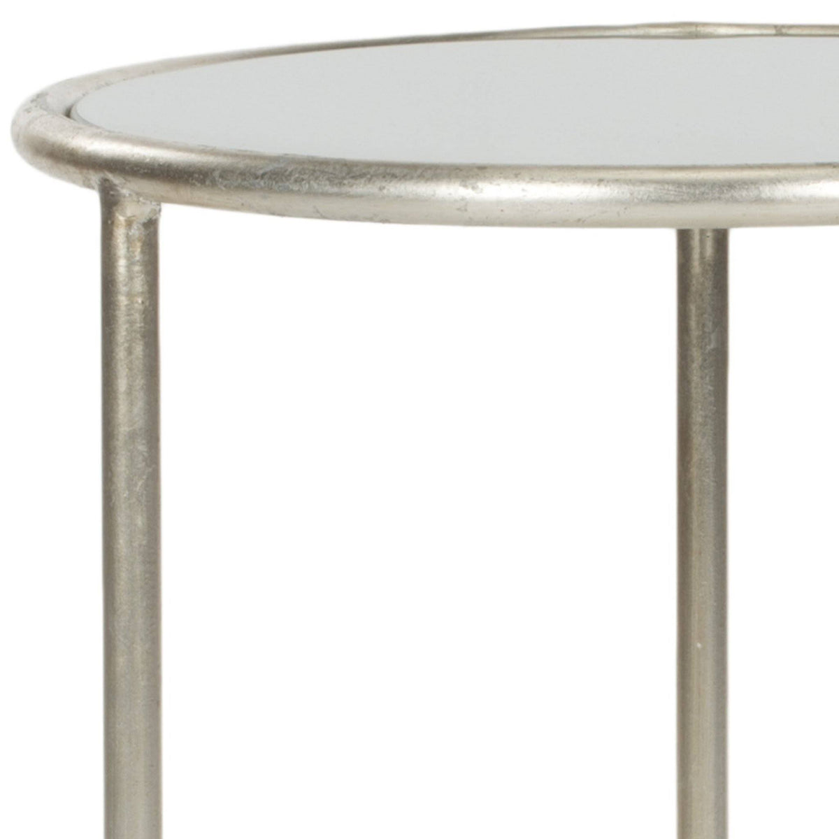Silver/Grey Glass Top Accent Table C596