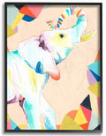 Colorful Abstract Elephant Animal Rainbow Drawing Framed Giclee Texturized Art Z451