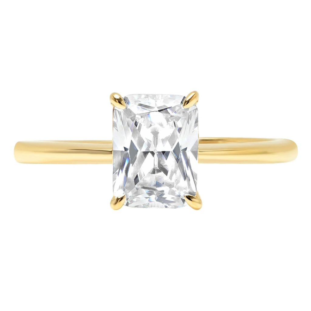 18K Yellow Gold Solitaire Engagement Ring C580
