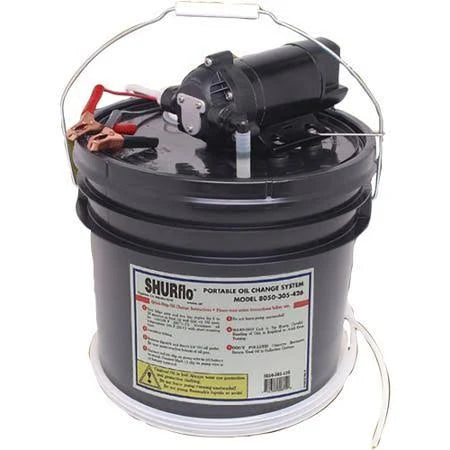Oil Change Pump with 3.5 Gallon Bucket, 12 VDC, 1.5 GPM P9468