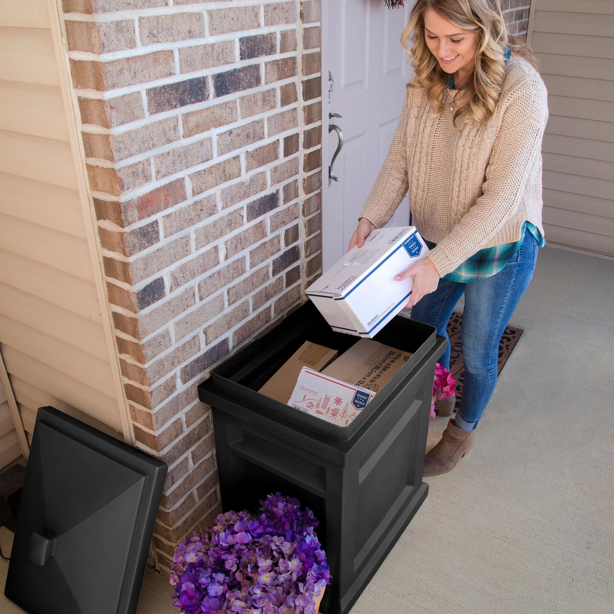 Black Parcel Delivery Box W49082