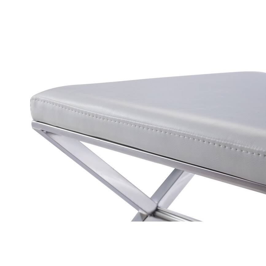 Faux Leather Bench White S61288