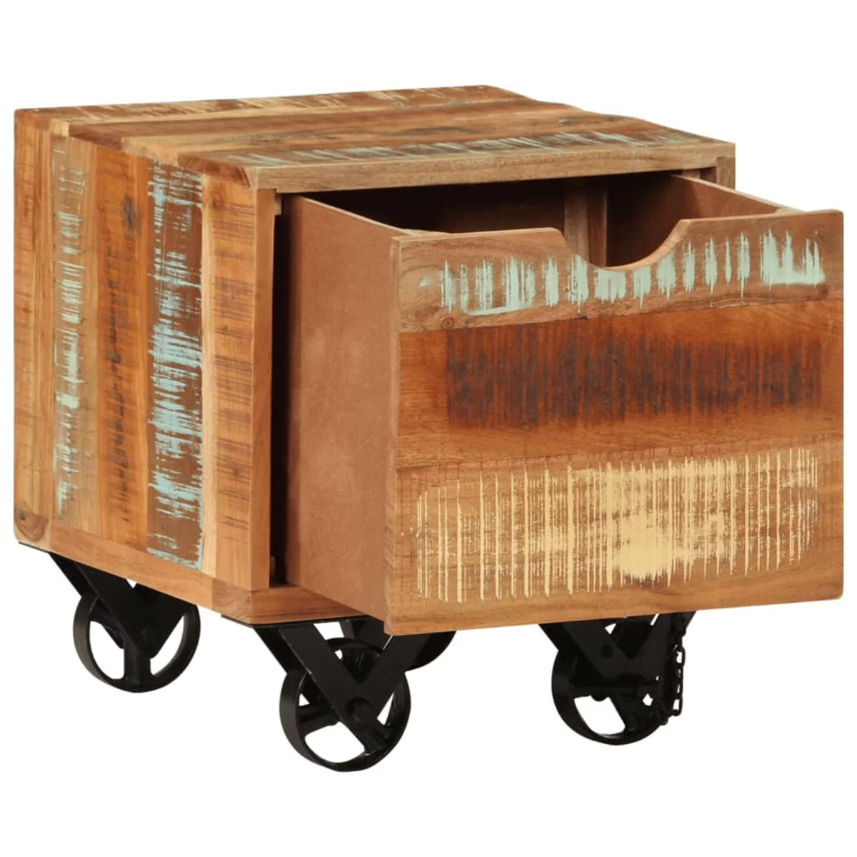 Solid Reclaimed Wood Side Table Y949