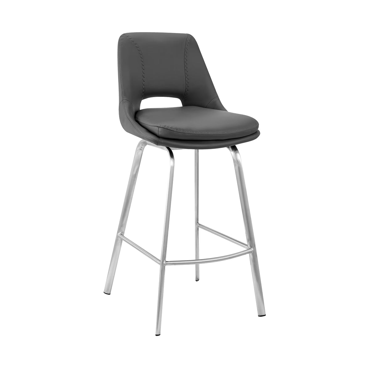 Gray/Steel Swivel Counter Stool N33252