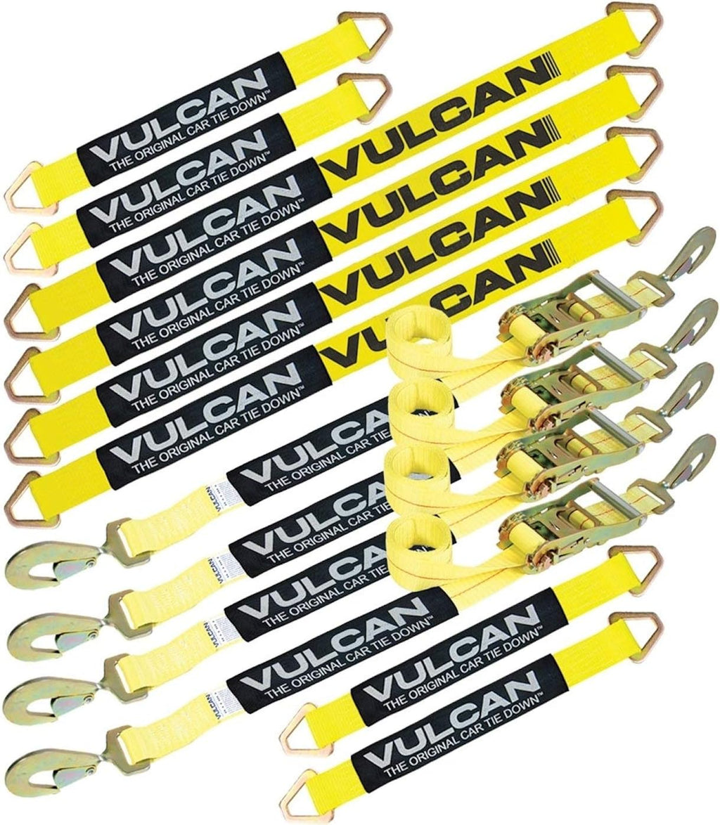 Axle Strap Tie Down Kit with Snap Hook Ratchet Straps Z7477
