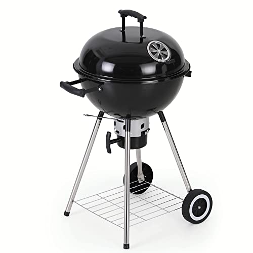Black Porcelain-Enameled Charcoal Grill S908919