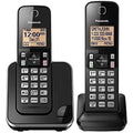 2 Handset Cordless Phone System with Amber Backlit Display (Black) F4323
