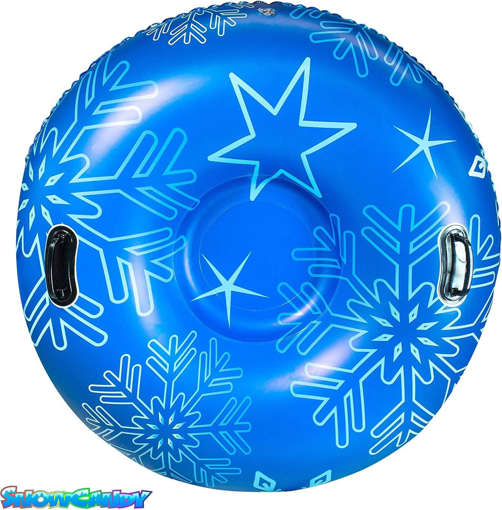 Blue Inflatable Snow Tube Sled with Handles Q6449