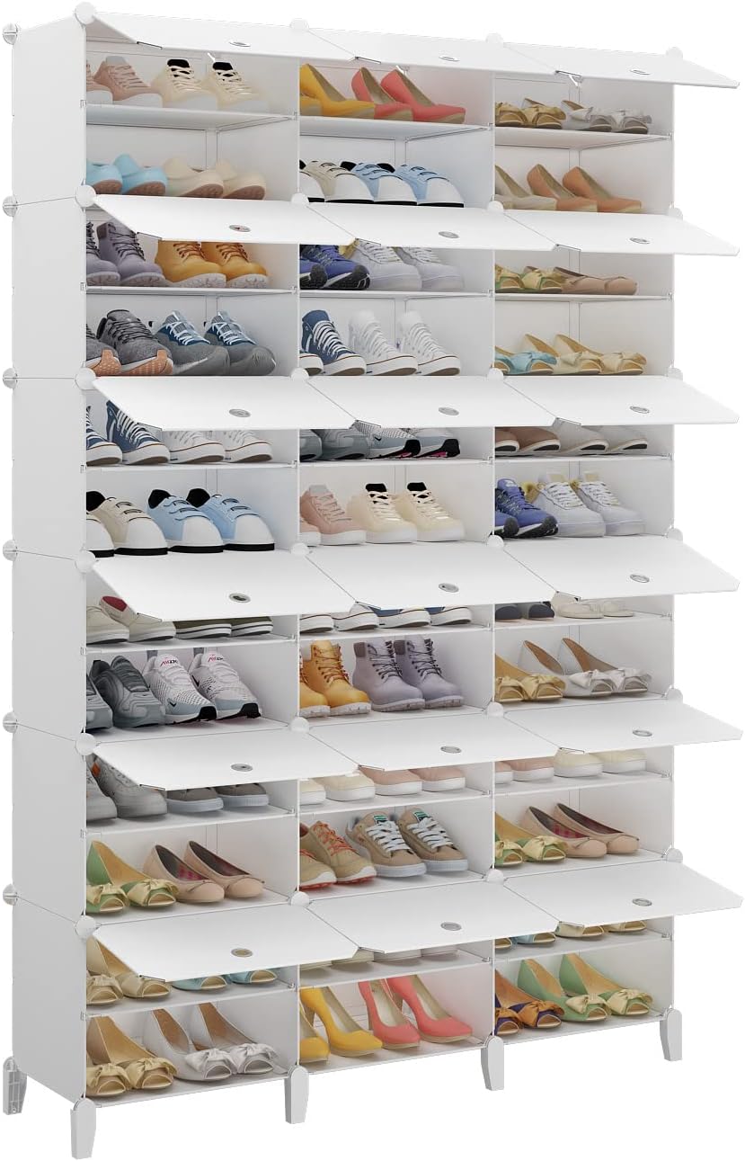 Portable 72 Pair Shoe Rack Organizer White F661788