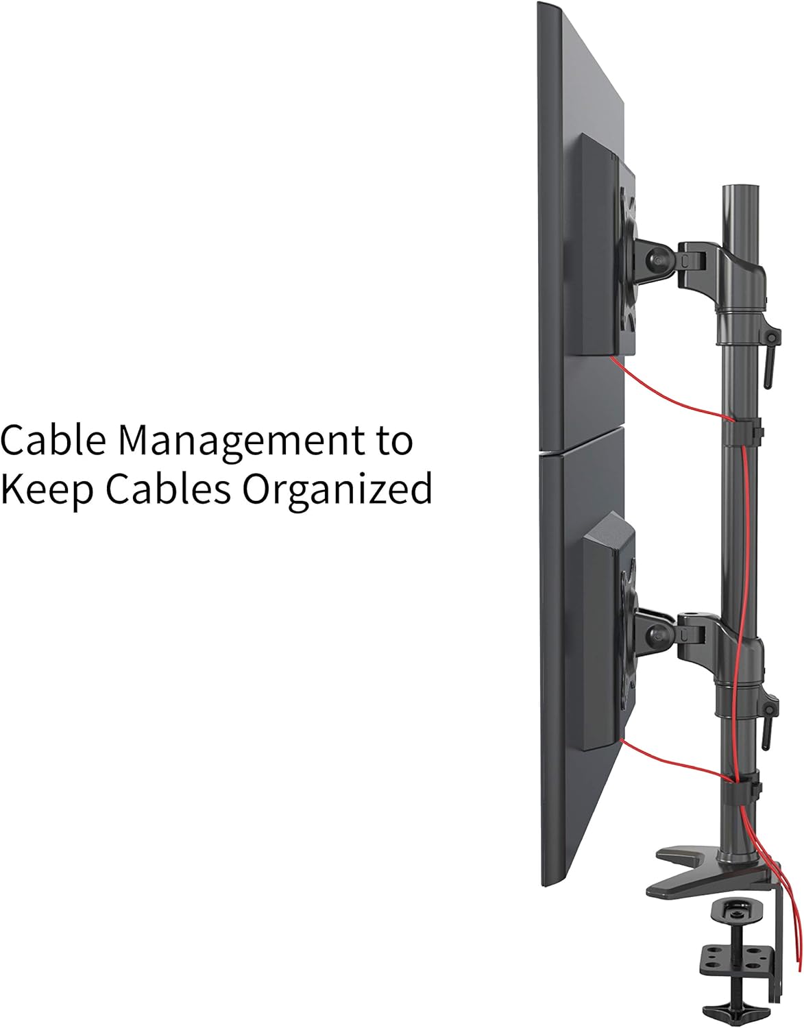 Vertical Dual Monitor Mount, 15-27 Height Adjustable, VESA Mount K903807