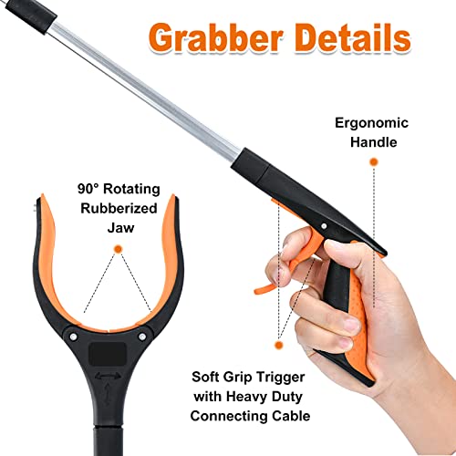 32 Inch Foldable Reacher Tool with Magnetic Grip H5110