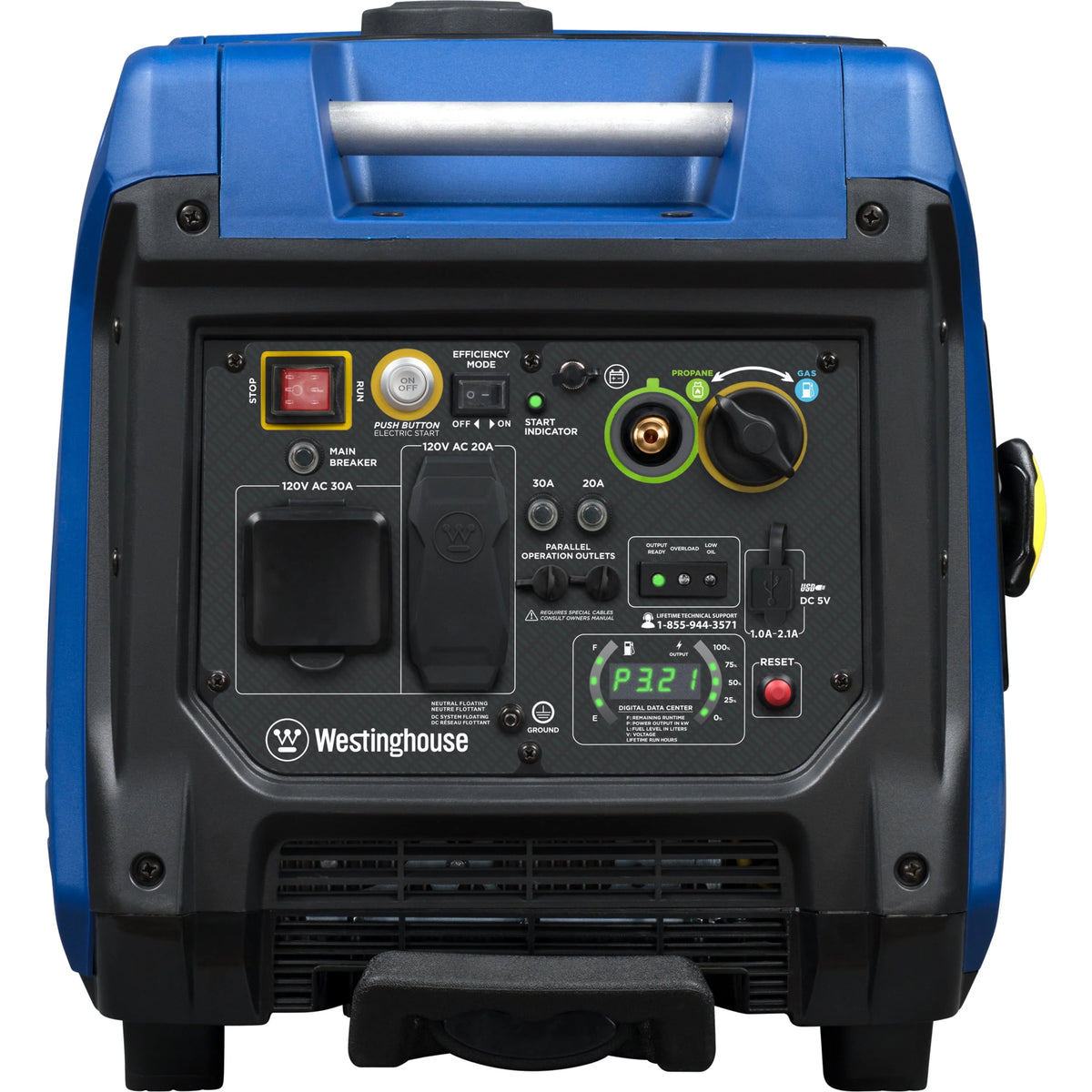 5000 Peak Watt Dual Fuel Portable Inverter Generator J28651