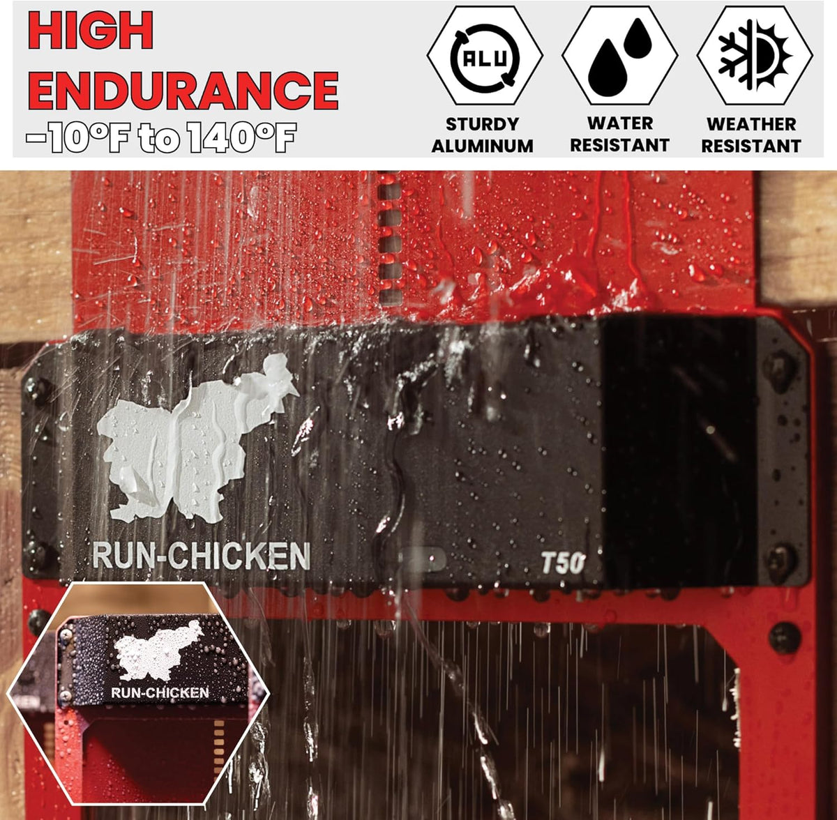 Red Chicken Door B272363