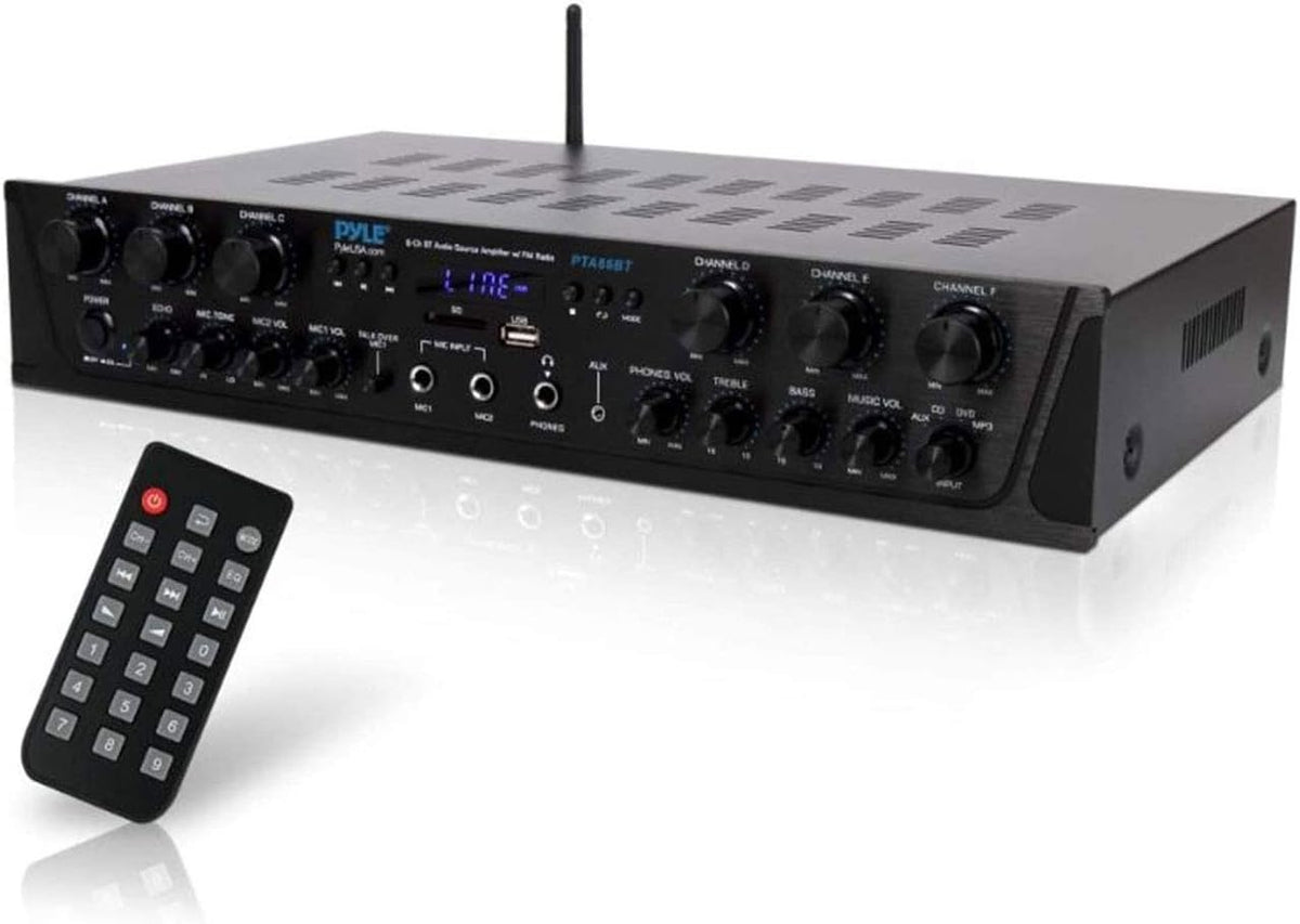 Wireless Bluetooth Stereo Receiver Amp 6 Channel 600Watt D4430