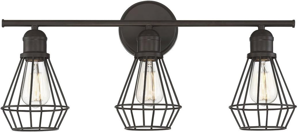 3 Light Brushed Nickel Bath Wall Vanity Fixture N5330