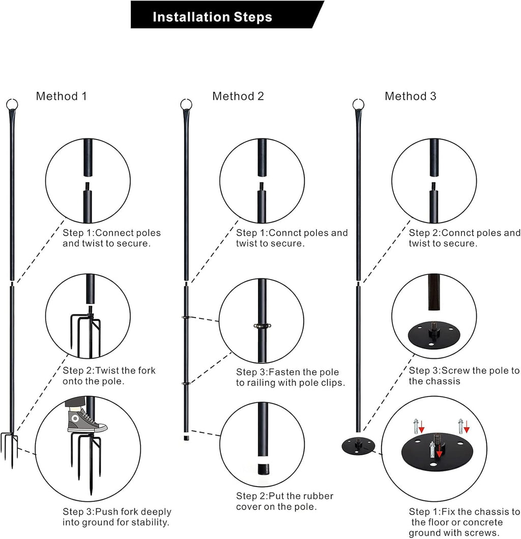 String Light Poles with Hooks 2PCS X500620