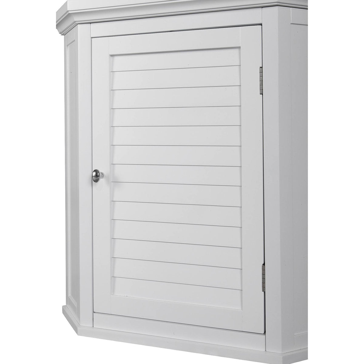White Wooden Corner Wall Cabinet U50338