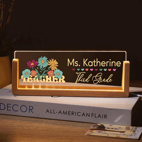 Teacher Desk Name Acrylic LED Light H93337